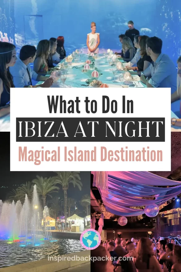 Pinterest pin to advertise this Ibiza at night guide