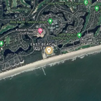 The Sanctuary pin to show where it is on the Kiawah Island map