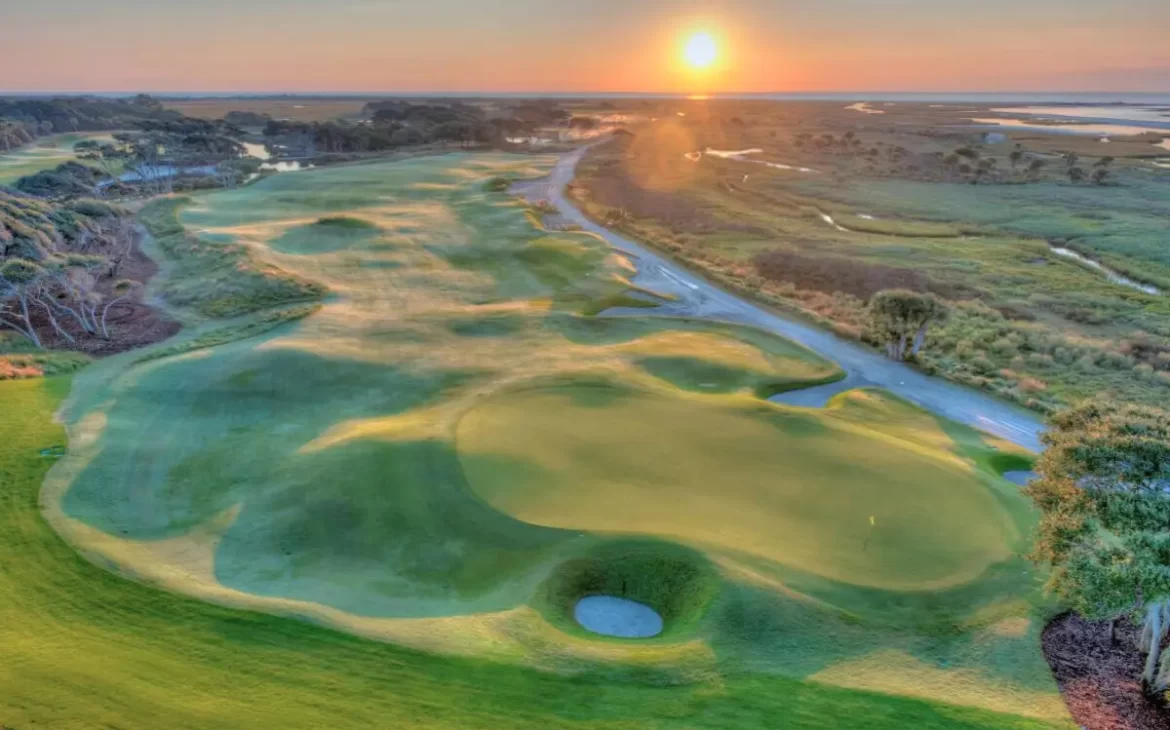 Sunrise over the Ocean course Kiawah Island, to show the beauty and magnificence of the course